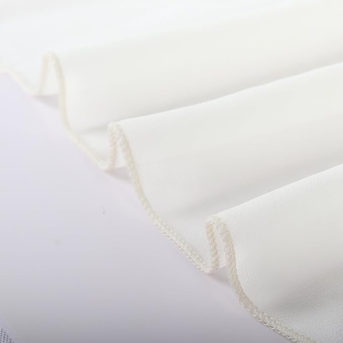 DUOBAO 2-Pack Sheer Chiffon Curtain Panels - Lightweight Voile Drapes for Windows, Living Room & Bedroom, Ivory, 58x120 Inches (Rod Pocket Design