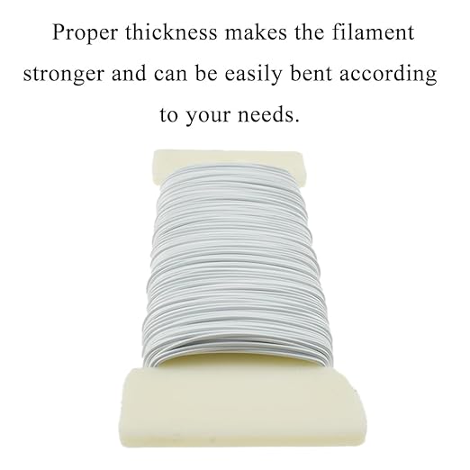 HAHIYO 26Gauge White Metal Floral Wire - 1 Roll, 38 Yards (115 Feet) - Flexible Paddle Wire for Crafts, Christmas Wreaths, Tree & Flower Arrangement