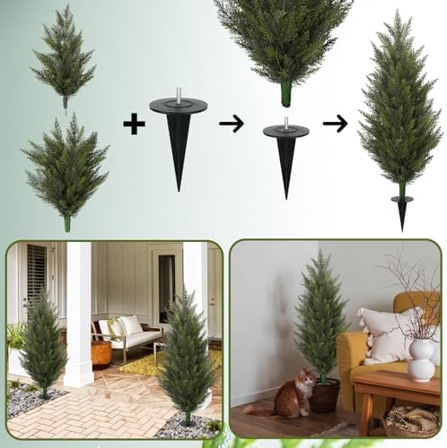 3.6ft fake topiary trees artificial outdoor 2 pcs, package contents