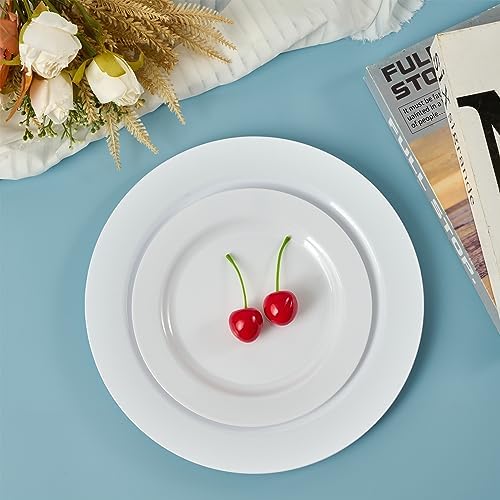 focusline 100 white plastic plates, 7" small disposable, package contents