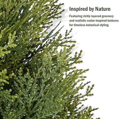 artificial cedar tree set of 2 – 5ft shown in use