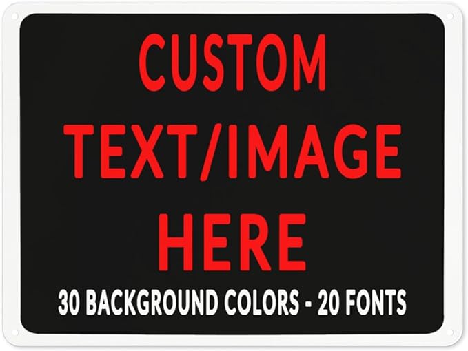 Custom Sign Personalized Custom Metal Sign, Customize For Office, Business, Workplace, Office, Home, Delivery Signs 6x8