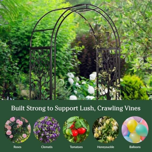 plow & hearth metal garden arch trellis arbor on a desk or shelf