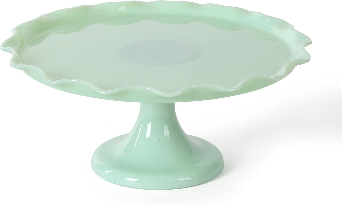 Martha Stewart Highbrook 11" Jadeite Glass Cake Stand fits 9" Cake ...