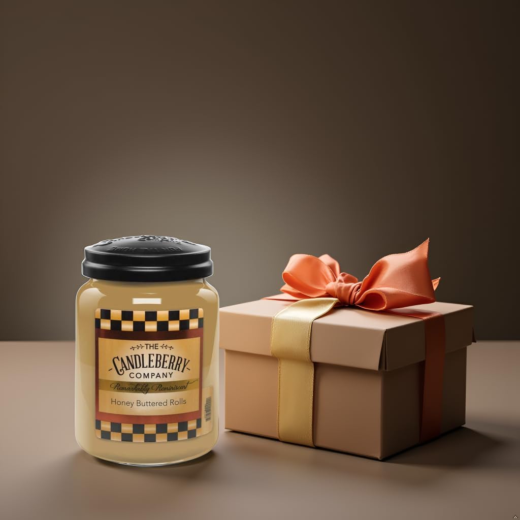 Candleberry Candles | Honey Buttered Rolls Candle | Best Candles on The Market | Hand Poured in The USA | Highly Scented & Long Lasting | Large Jar