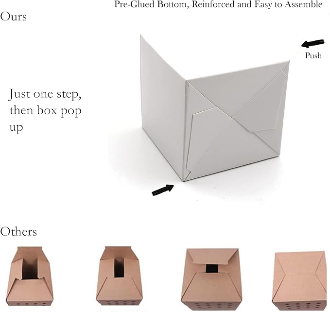 Oletx 25 Pcs White Paper Gift Boxes, Small Candy Boxes Bulk, 4x4x4 inch Gift Box with Lids, Goodie Treat Boxes for Party Favors, Birthday Gifts, Wedding Gifts