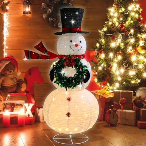 mumtop 6 ft lighted christmas snowman outdoor indoor showing dimensions