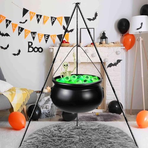 Halloween Outdoor Decorations, Witches Cauldron for Yard Decorations, Witch D...