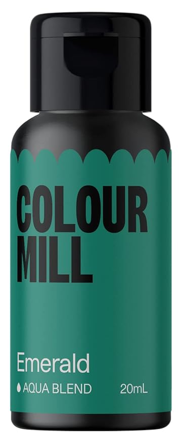 Colour Mill Aqua Blend Water-Based Food Coloring, 20 Milliliters Emerald