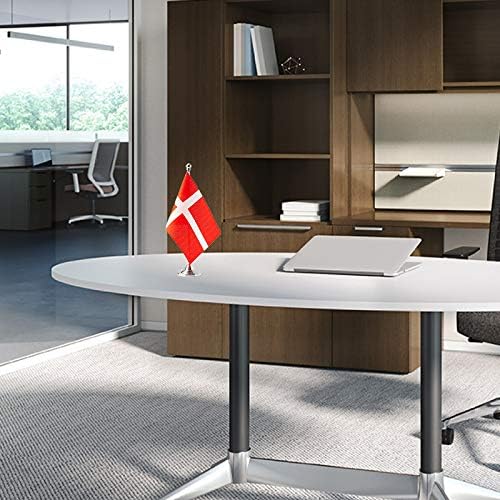 Denmark Flag Danish Flags, Small Mini Danish Desk Flag, Used for Table Office Classroom Home Patriotic Events Decorations