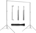 Stainless Steel Backdrop Stand 9.5ftx10ft Photo Stand for Backdrop Video Adjustable Background Support Stands for Portrait & Studio Photography, Photoshoot, Parties, Baby Shower, Birthday, Wedding