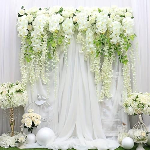 artificial wisteria hanging flowers fake wisteria flower garland showing dimensions