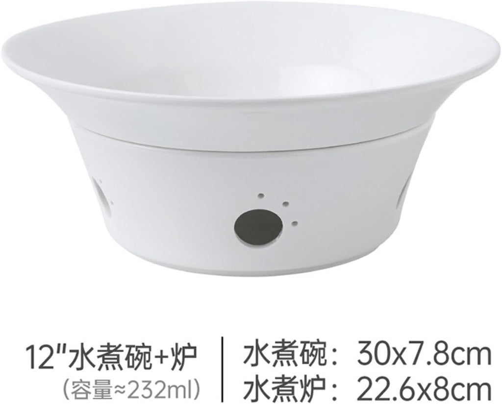 Ceramic candle heating insulation dish Restaurant special bowl -12 "boiled bowl+stove