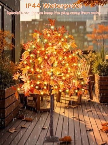 4/5/6ft 300 led lighted maple tree, artificial fall, package contents