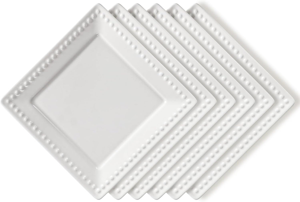 embossed ceramic appetizer & dessert plates - set, main product view