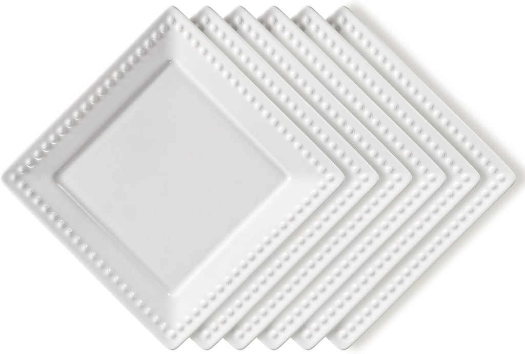 embossed ceramic appetizer & dessert plates - set, main product view