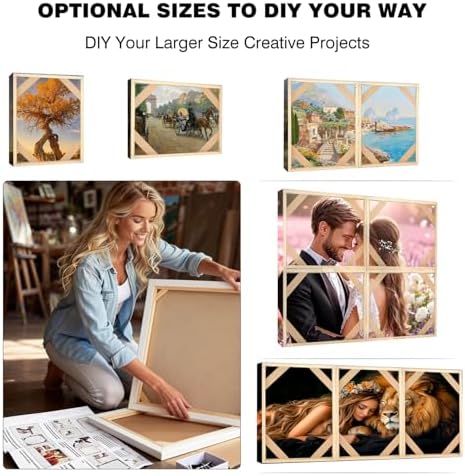 diy wood canvas stretcher bars kit, 1.25" gallery, close-up detail