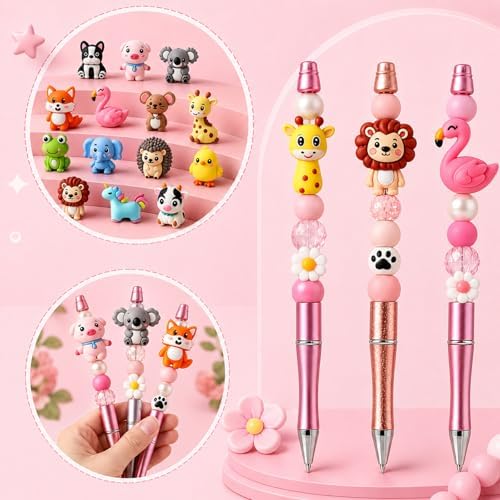 3d animals silicone focal beads bulk for pens, side view