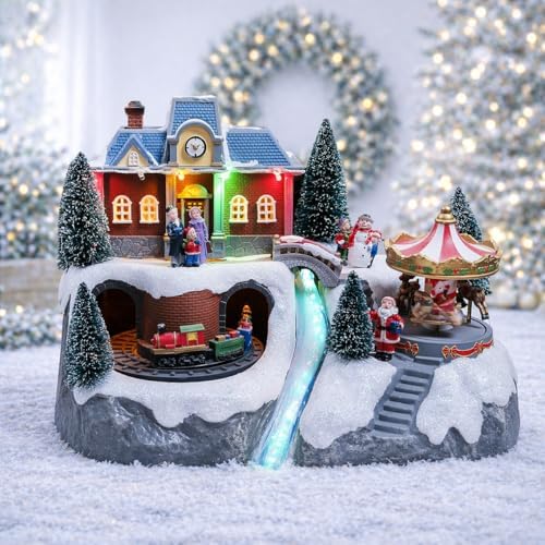 moments in time animated moving train carousel musical showing dimensions