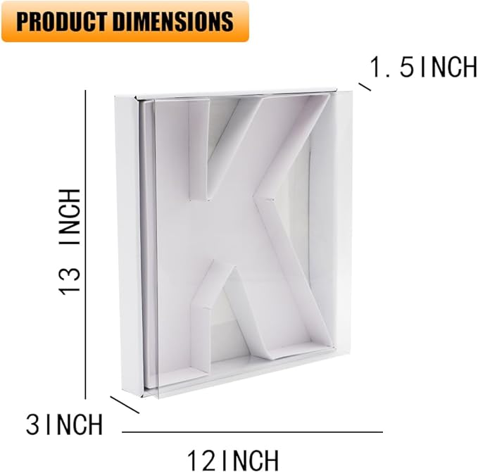 12" Fillable Cardboard Letter Charcuterie Gift Box With Cover Sweets Packaging (K)