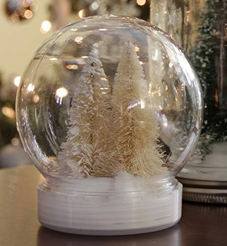 Creative Hobbies 5 Inch (130mm) DIY Snow Globe Water Globe - Clear Plastic with Screw Off Cap | Perfect for DIY Crafts and Customization