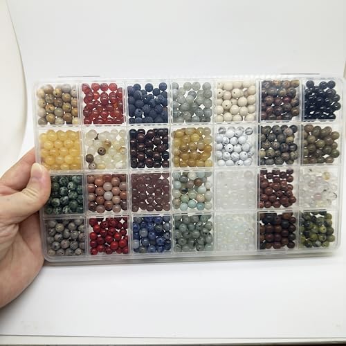 6mm natural gemstone beads loose gemstone for jewelry on a desk or shelf