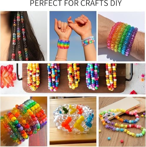 pony beads bracelet making kit, 6 boxes with, side view
