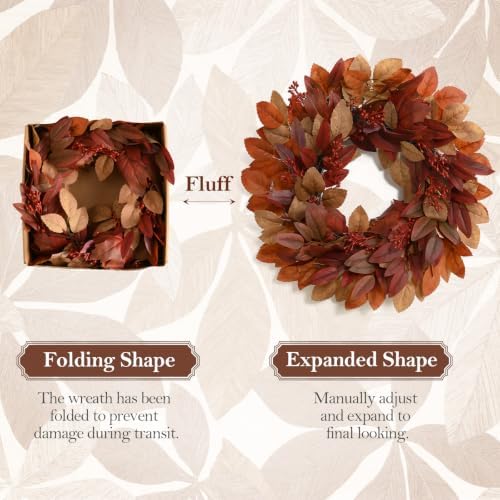 dn deconation fall wreath for home front door, package contents