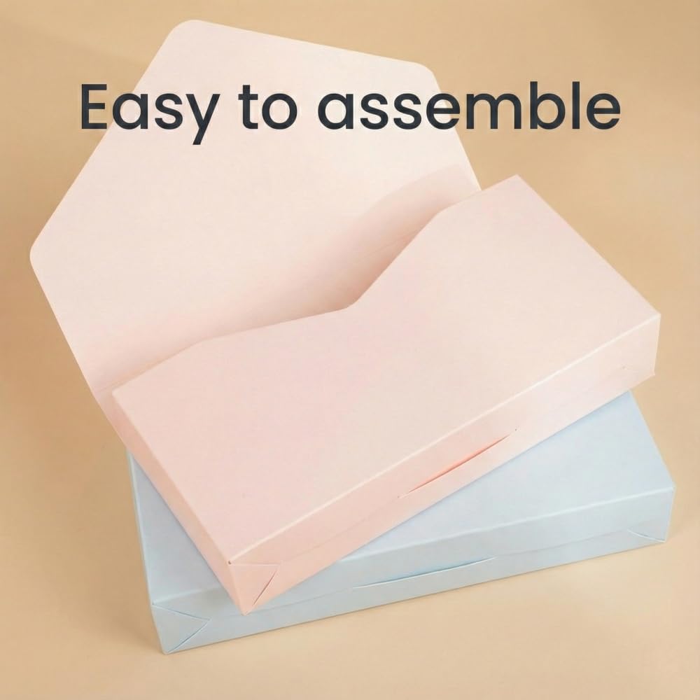 BBJ WRAPS Envelope Flower Boxes for Arrangements Solid Color Korean Floral Box Cardboard Floral Envelope Box Florist Supply, 8.7 x 1.6 x 10.6 Inch - 5 Counts