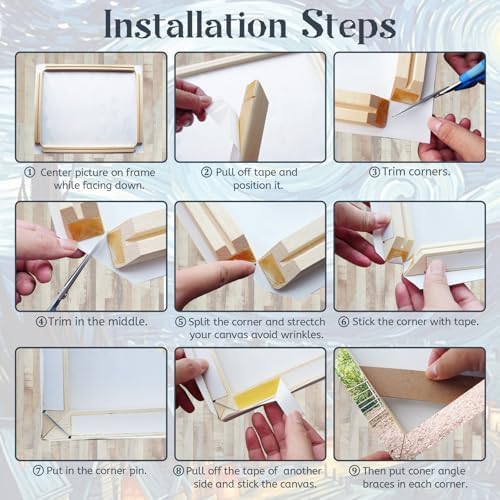 canvas stretcher bars 28x40 inches frame kit available, side view