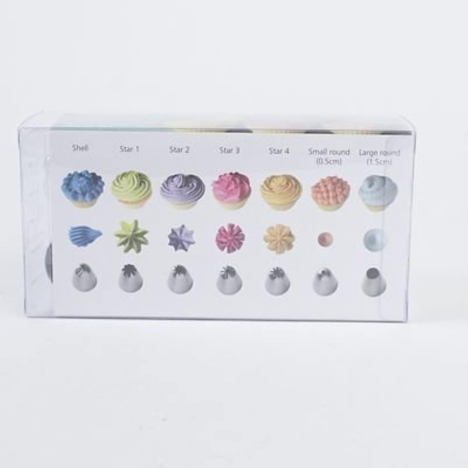 Lakeland Piping Nozzles & Reusable Bag Gift Set - 7 Pieces (Nylon, Silver)