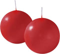 CERERIA di Giorgio risthò Ball Candles, Wax, Red, 8 x 8 x 8 cm, 4 Units
