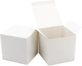 Oletx 25 Pcs White Paper Gift Boxes, Small Candy Boxes Bulk, 4x4x4 inch Gift Box with Lids, Goodie Treat Boxes for Party Favors, Birthday Gifts, Wedding Gifts