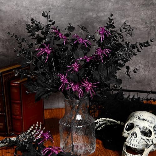 giegxin 15 pcs halloween floral picks artificial flowers, package contents