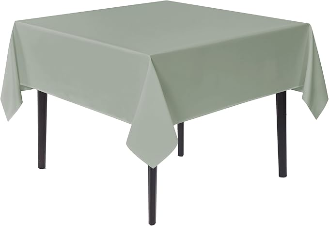 sancua Small Square Tablecloths 36x36 Inch - Sage Green Table Cloth for Square or Round Tables, Washable Polyester Fabric Table Cover for Nightstand End Bedside Tables