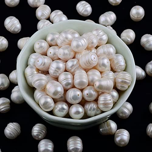 pearls beads for jewelry making 100pcs 9-10mm natural, view 9