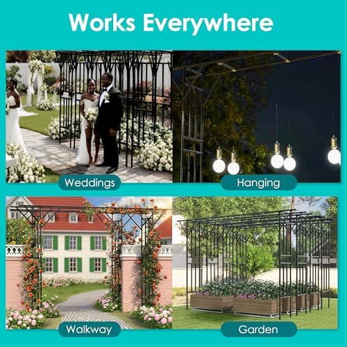 twira flat top garden arch trellis, 11ft x, front angle view