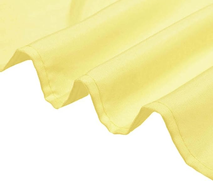 Efavormart 70" Yellow Square Polyester Tablecloth for Dining Table, Wedding, Party, Event, Banquet, Restaurant Decoration