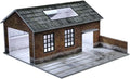 1/64 diorama old factory garage model, led lighting, main product view