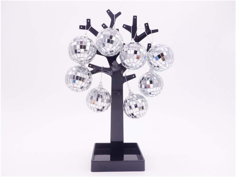 12 Pcs Silver Disco Mirror Ball for Party Decoration, Christmas Tree Wedding Birthday Party Ornaments(4CM)