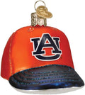Old World Christmas Auburn Baseball Cap Glass Blown Ornament for Christmas Tree