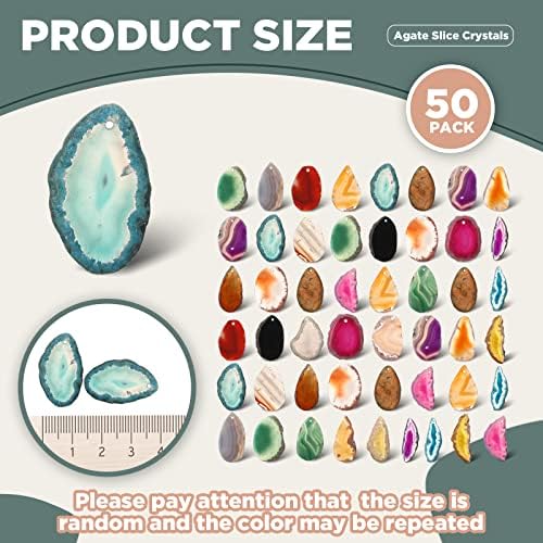 nuenen 50 pcs polished agate slices bulk drilled shown in use