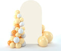 bricia Wedding Arch Backdrop Stand Cover, 6.6FT Double Sided Stretchy Arch Cover Fitted Wedding Birthday Party Banquet Decoration (Beige 79.2''Lx39.6''W)