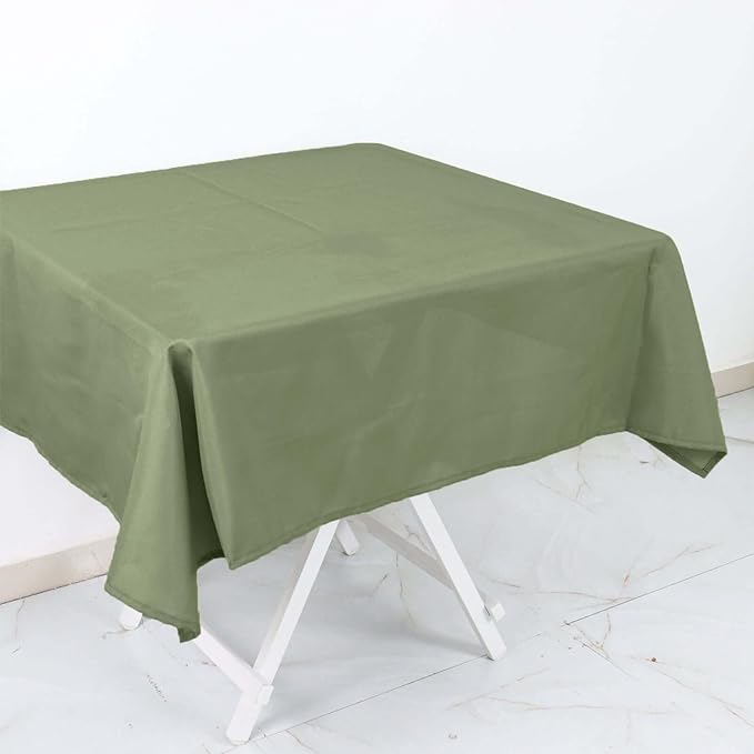 Efavormart 54x54 Eucalyptus Sage Green Wholesale Linens Seamless Polyester Square Linen Tablecloth for Wedding Banquet Party Restaurant