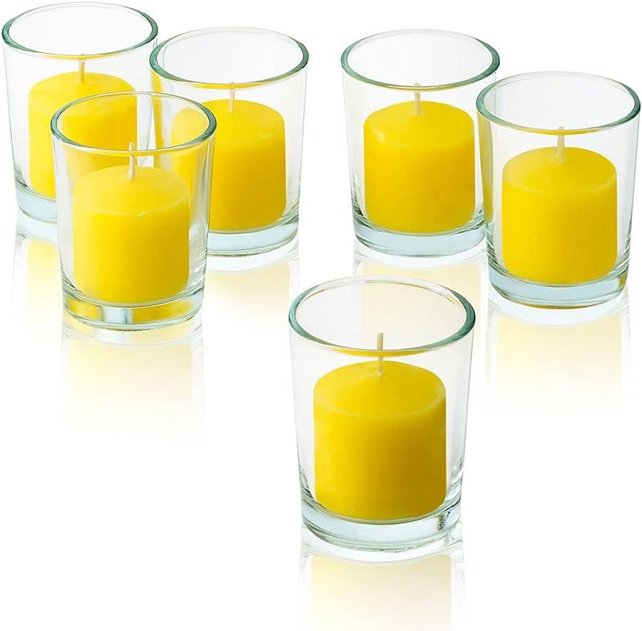 Set of 72 Votive Citronella Candles - Summer Scented Candles - for Indoor/Outdoor Use - 10 Hour Burn Time - Made in USA