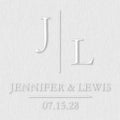 Personalized Wedding Embosser | Custom Made with Initials or Monograms for Couples | Elegant Designs for Stationery, Invitations, Napkins, and More (Design 6)