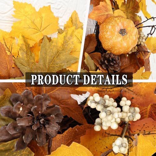 fall wreaths for front door outside autumn wreath, front angle view