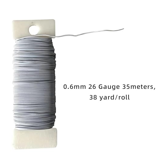76Yards 26Gauge Green Metal Floral Wire Flexible Paddle Florist Garden Wire for Flower Arrangement,Crafts,Christmas Wreaths Tree,Garland.
