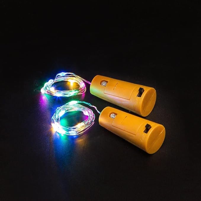 Wine Bottle Lights with Cork 15Pack 10 LED 40 Inches Battery Operated Silver Wire Liquor Fairy Mini String Lights for Party Christmas Halloween Wedding Decoration