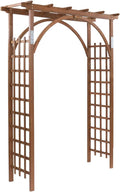vingli 85in wooden arbor garden arch, wedding arch, main product view